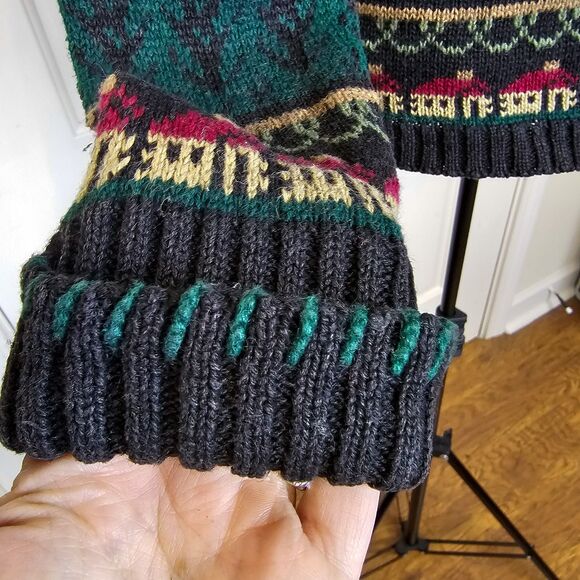 90s Vintage Signatures Northern Isle Hand Embroidered Button Up Sweater Size M - Picture 6 of 10